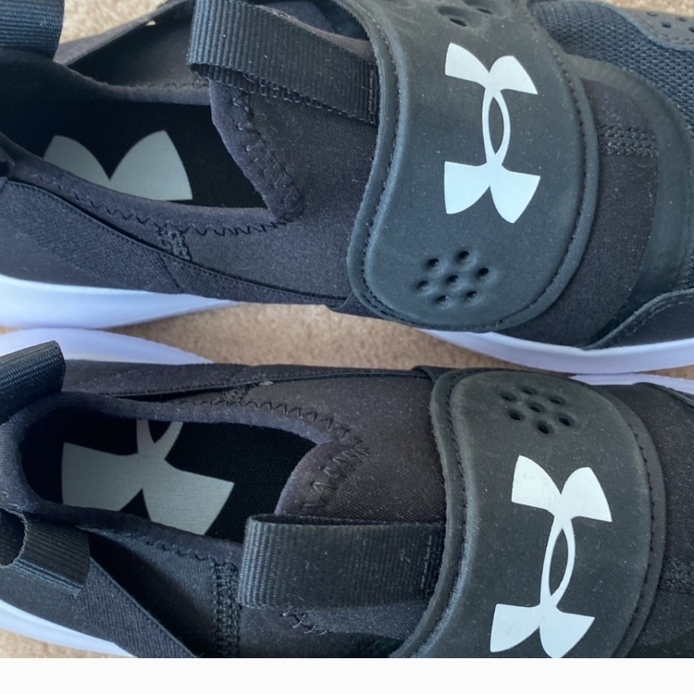 Under Armour Black Runplay Slip-On Shoes NWOB - Picture 3 of 6